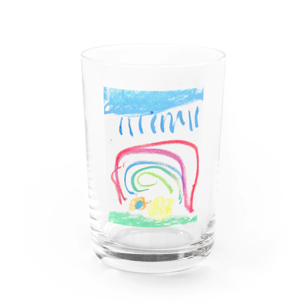 go80sの虹と雨 Water Glass :front