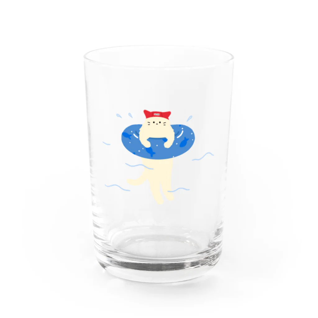 nyansiruの浮き輪にゃんこ Water Glass :front