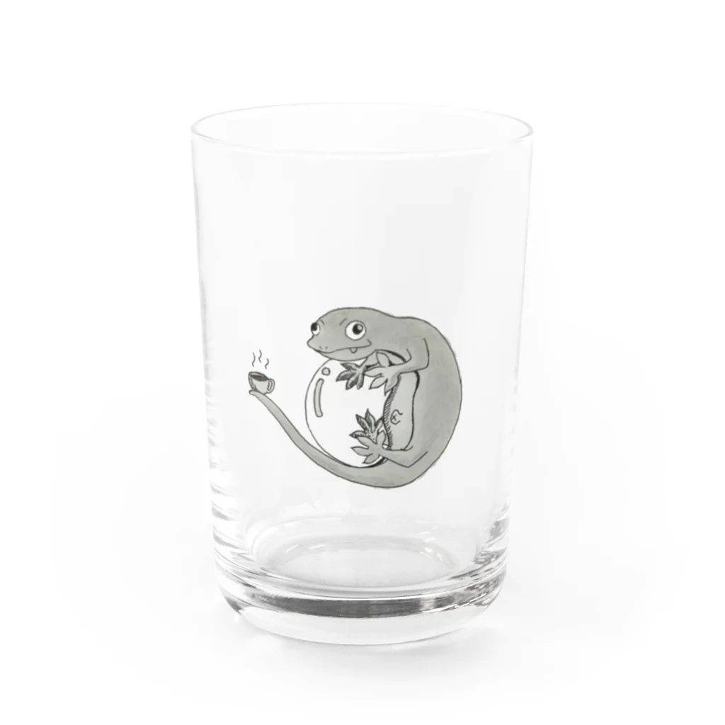 ヤモリの森のコーヒーヤモリ Water Glass :front