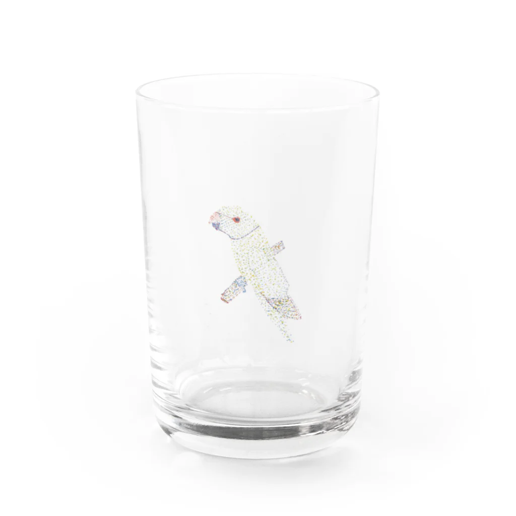 s-atarimeのドット絵インコちゃん Water Glass :front