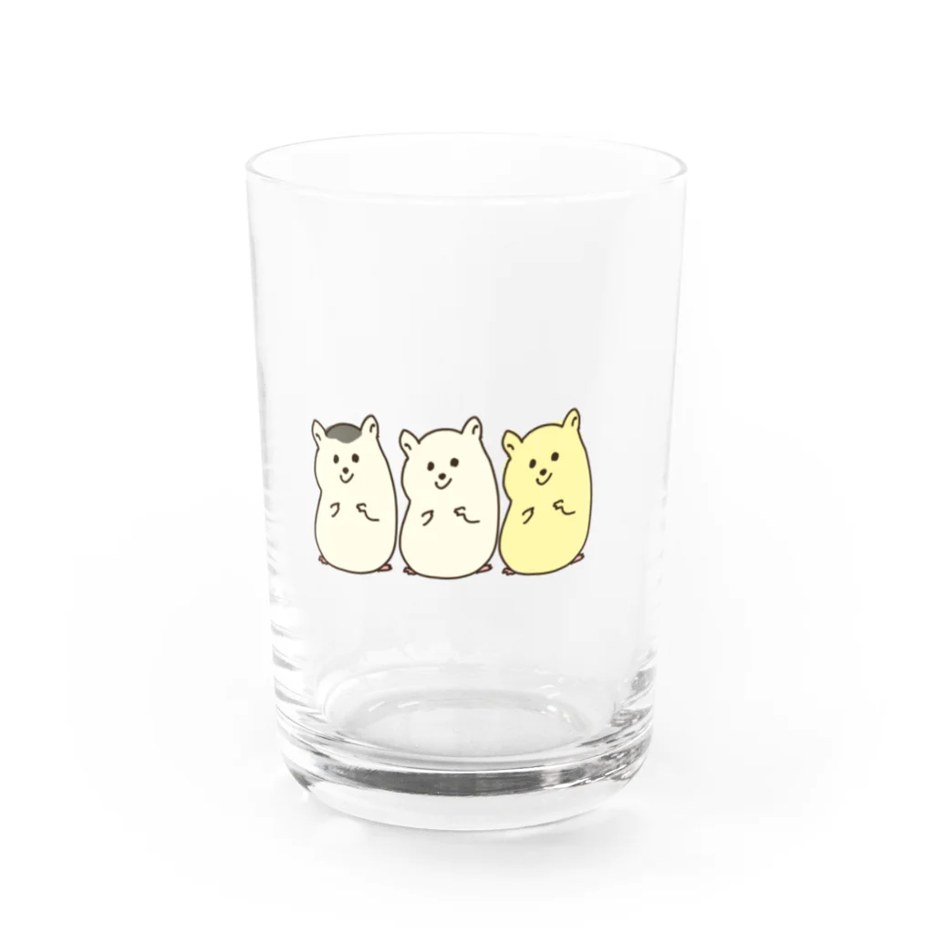 タビーランドの3匹のハムちゃん Water Glass :front