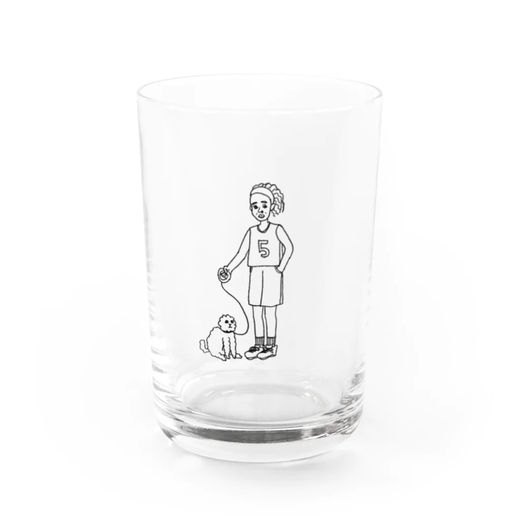 AOLのマイケルと犬 Water Glass :front