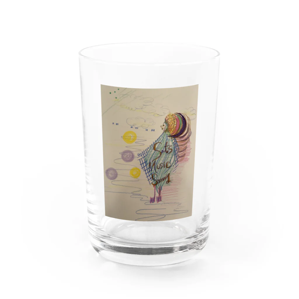 umitotsukino.Risaの原始宇宙月女 Water Glass :front