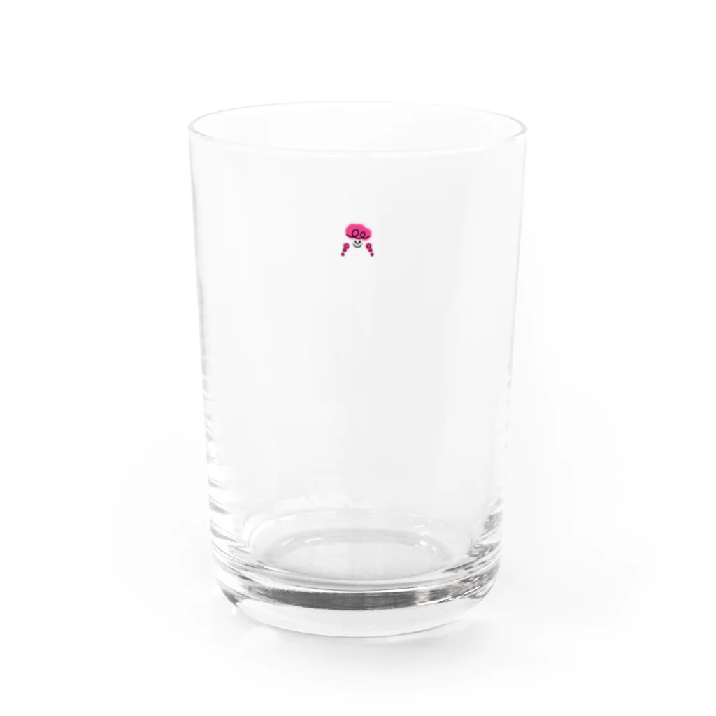 あかりのおみせのピンクおさげの女の子 Water Glass :front