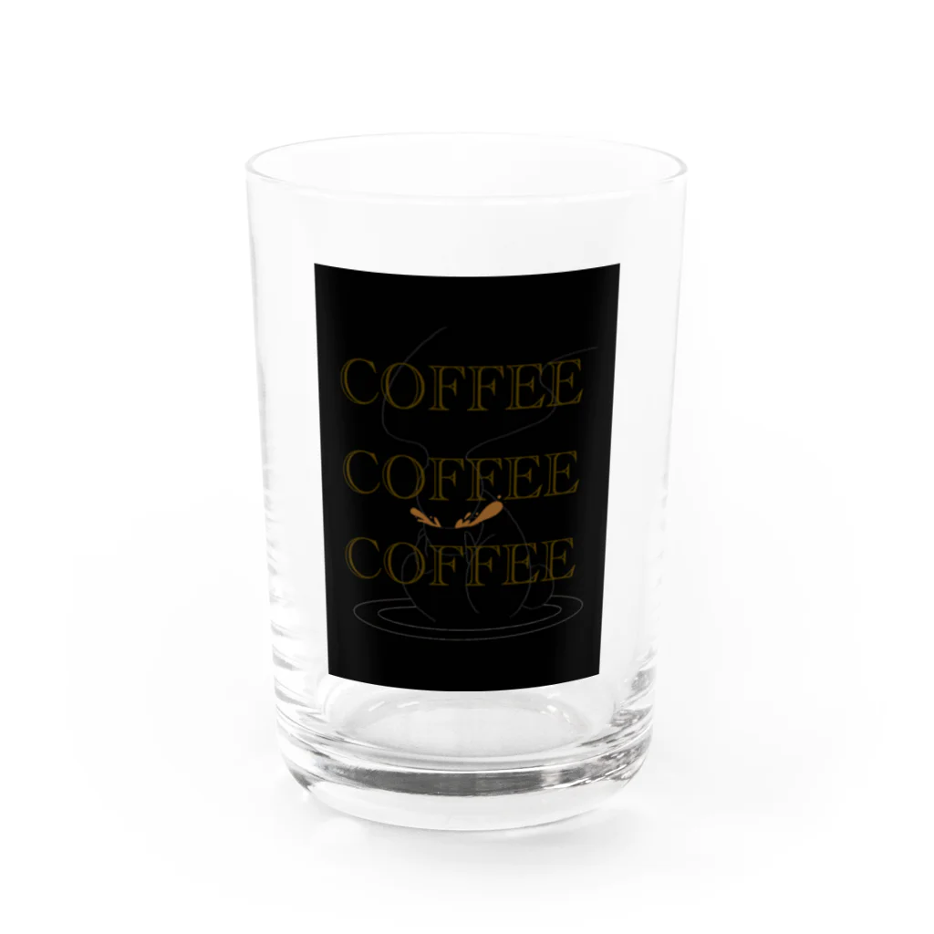 しろうさぎのくろうさぎのコーヒーブレイク Water Glass :front