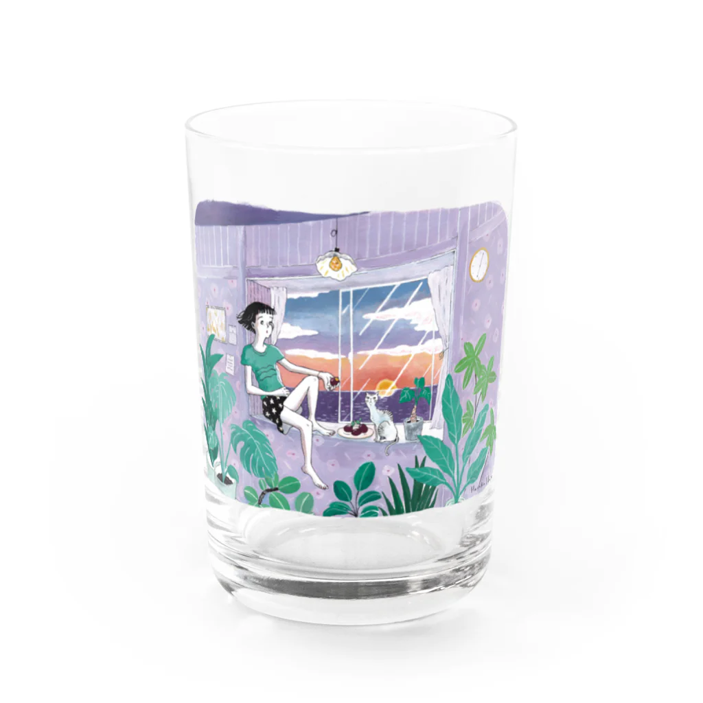 伊吹春香の海の見える夕暮れ Water Glass :front