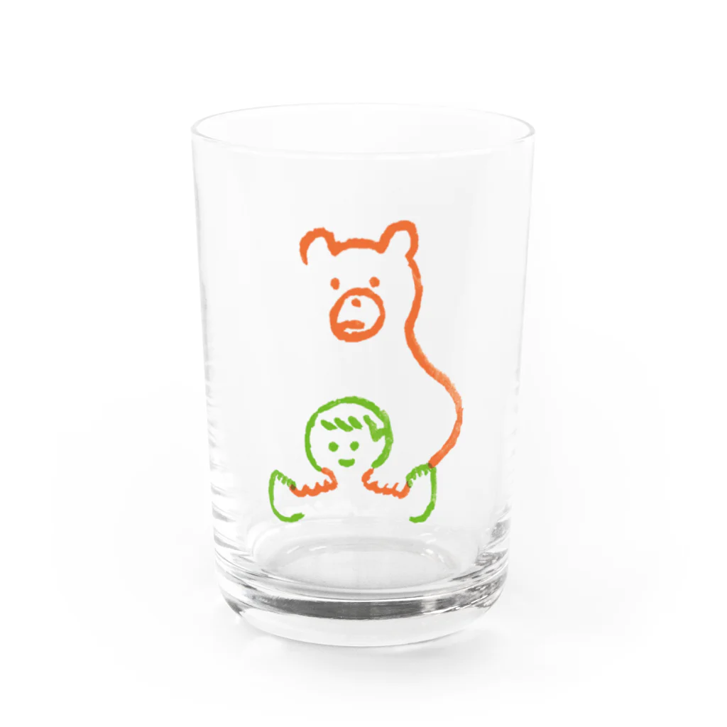 シトウのお店の僕とクマ（カラー） Water Glass :front