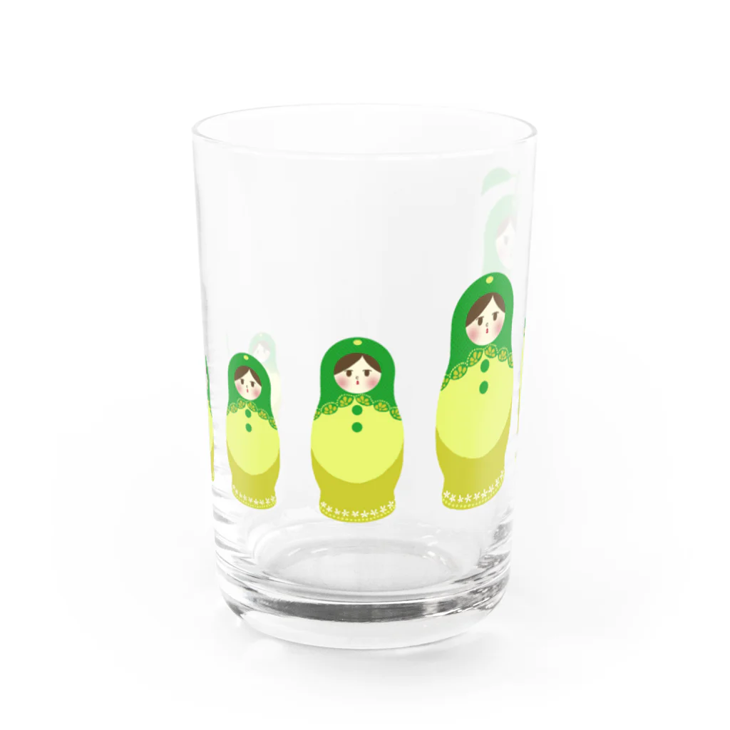 マカロン28号の[九州・大分]かぼすマトリョーシカさん Water Glass :front