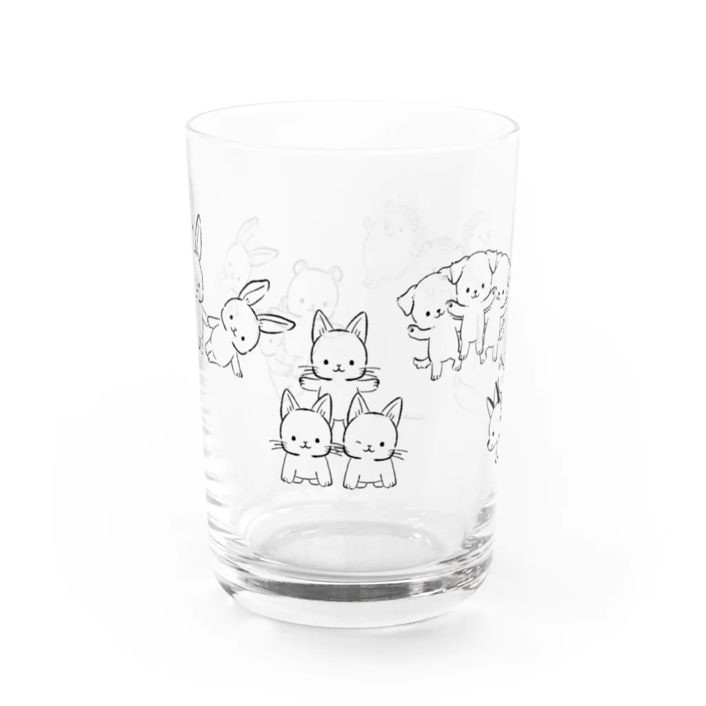 すずきいときちの動物組体操合同競技 Water Glass :front