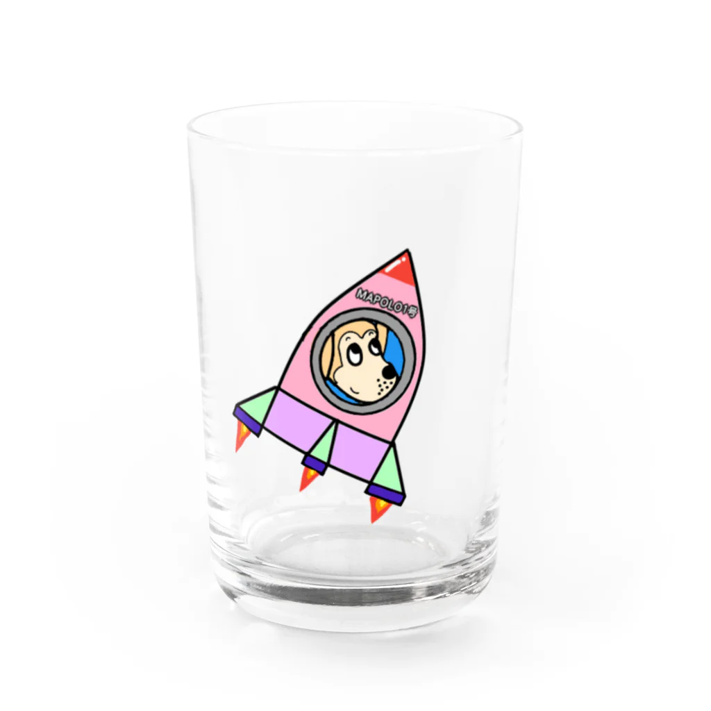 雑種犬まるちゃん＋＋のまるちゃんのあいてむ　ロケット Water Glass :front