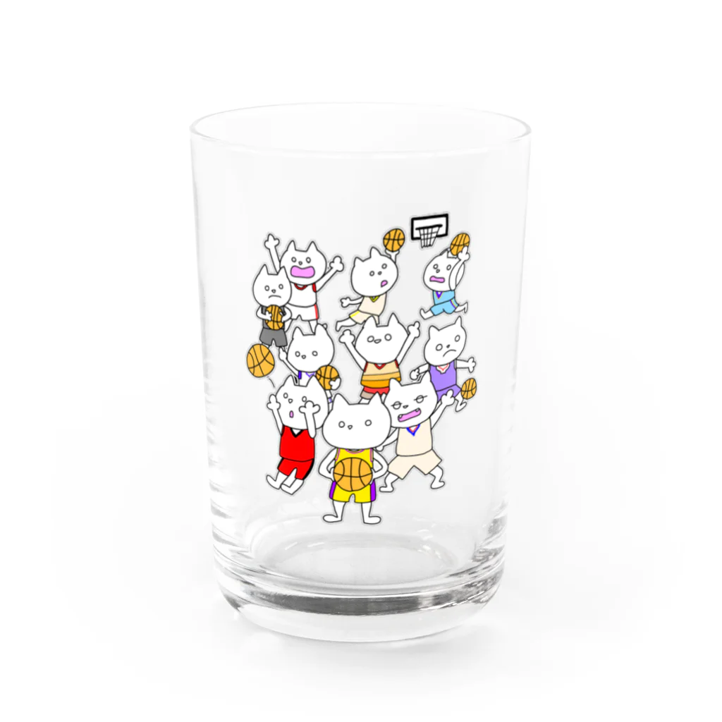 tacotuesdayのにゃんこバスケットボール Water Glass :front