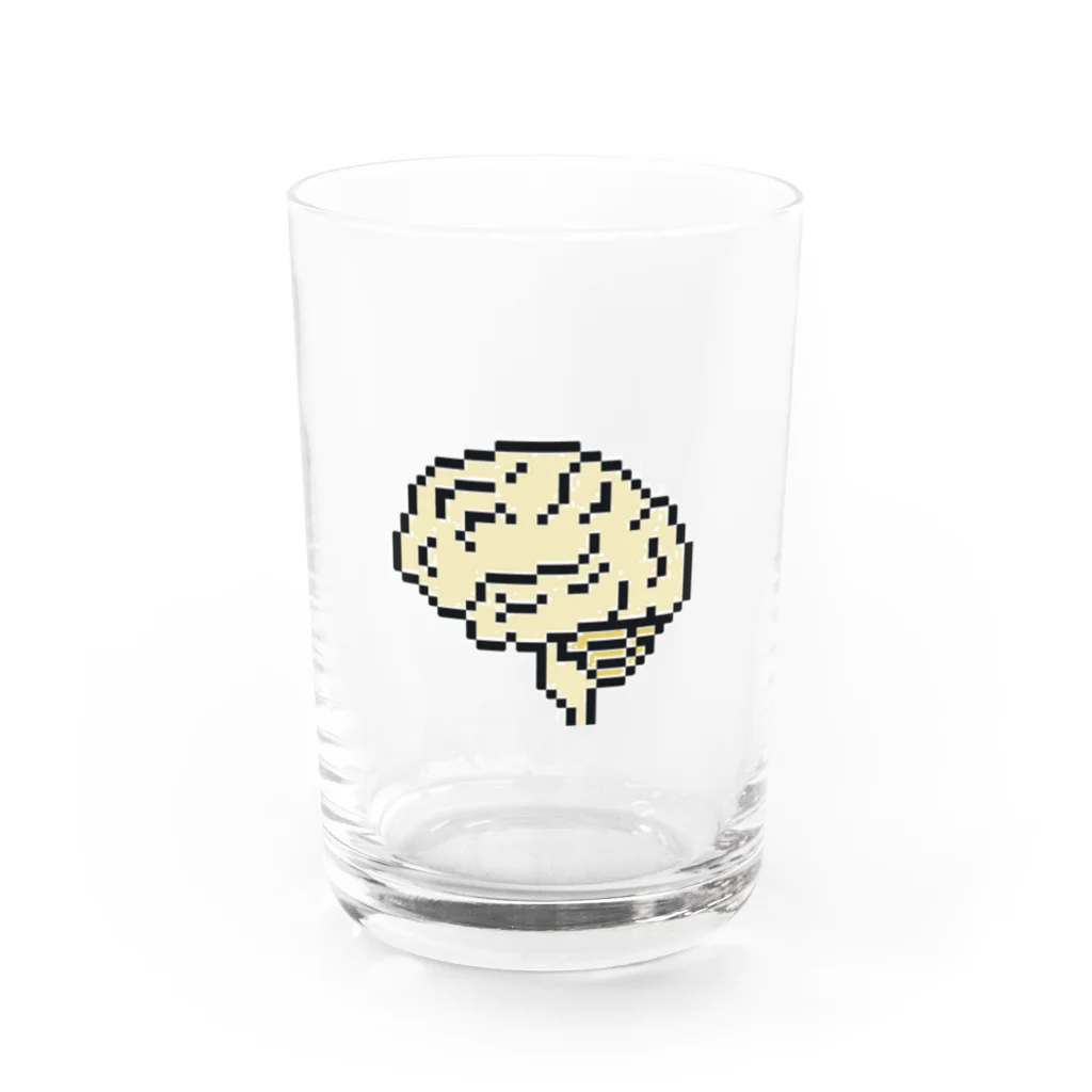 8bit_player65のBRAIN_bit Water Glass :front