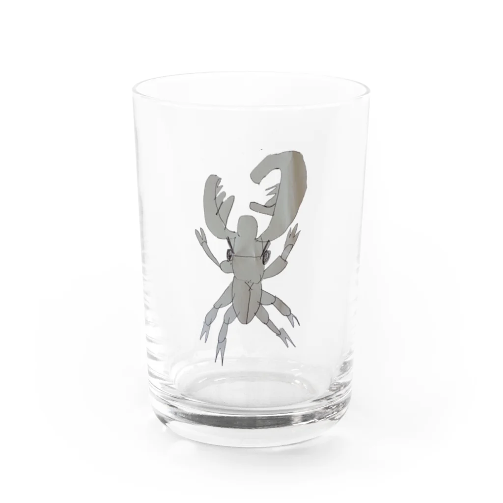 ナマケモノ雑貨店 SUZURI出張所のかっこいいクワガタ Water Glass :front