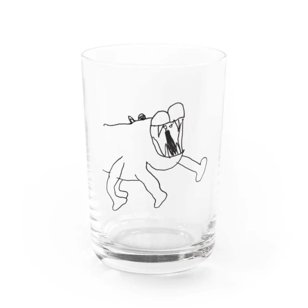 Galapagosの元気なカバくん Water Glass :front