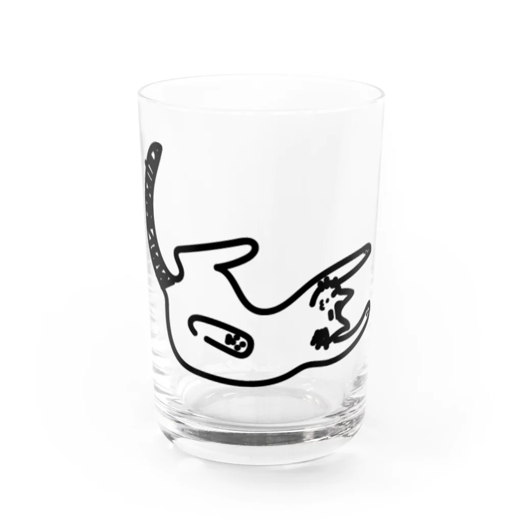 きくらげのおやすみにゃんこ Water Glass :front