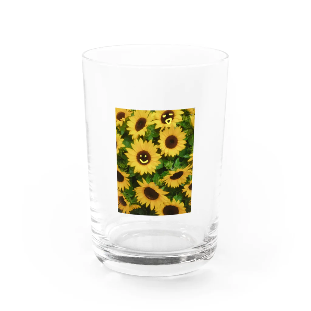 』Always Keep Sunshine in your heart🌻の太陽さんサン🌞 Water Glass :front