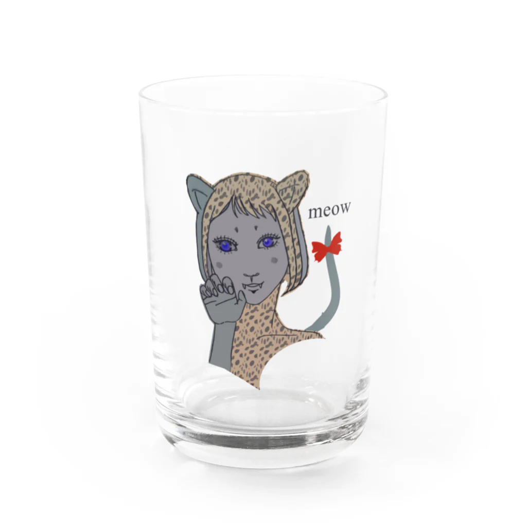 lifejourneycolorfulのMeow Water Glass :front