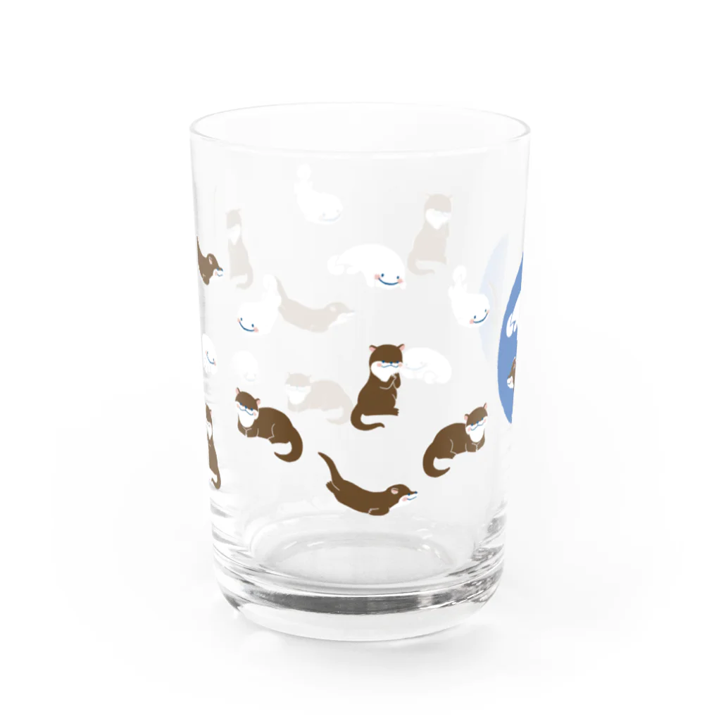 すずきいときちのさらまんだーとカワウソ Water Glass :front