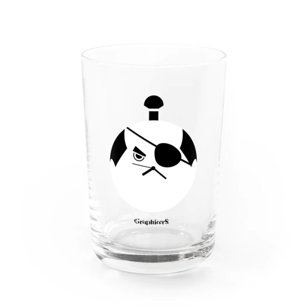 GraphicersのClock Samurai Water Glass :front