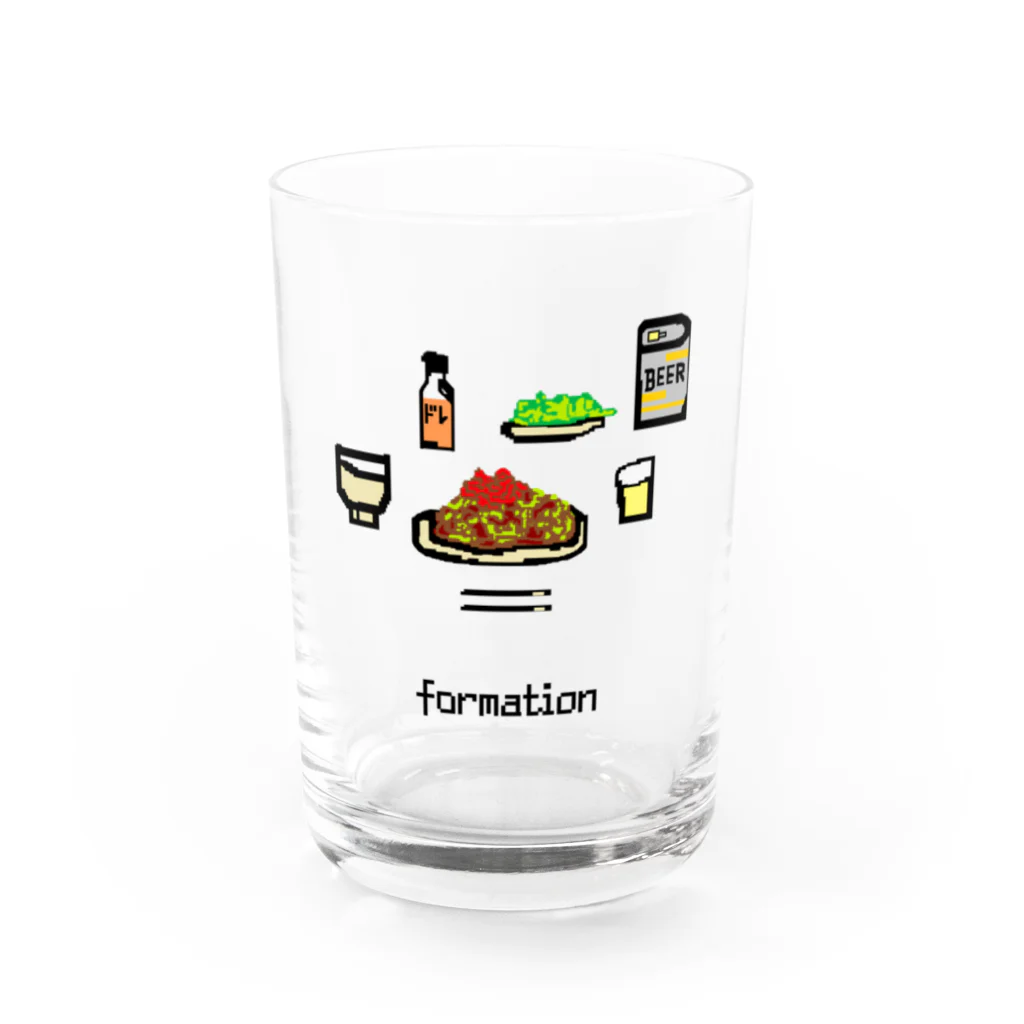 Thank you for your timeの焼きそば  formation Water Glass :front