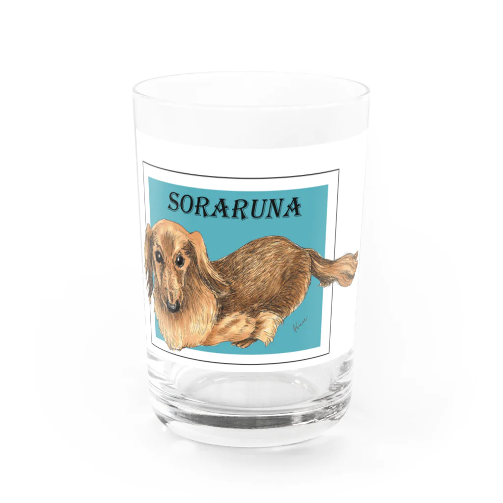 sorarunaのロングのダックスフンド Water Glass :front