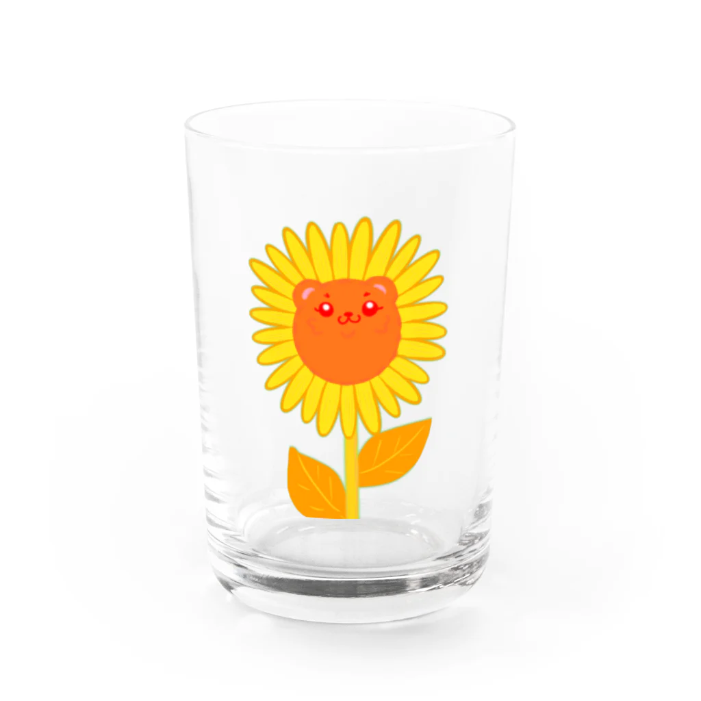 からっぽのオーブンのひまわりポメ Water Glass :front