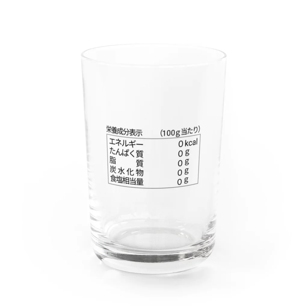 宙月屋（そらつきや）の栄養成分表示 Water Glass :front