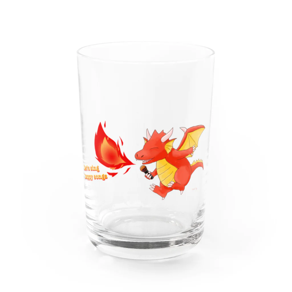 竜の工房・翔 -SUZURI SHOP-のSinging Dragon グラス前面