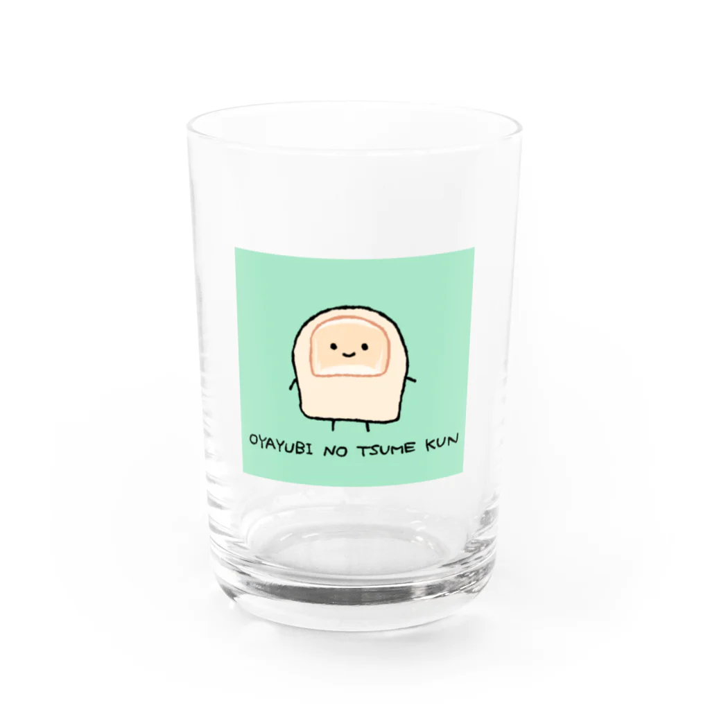 tsutteの親指の爪くん Water Glass :front