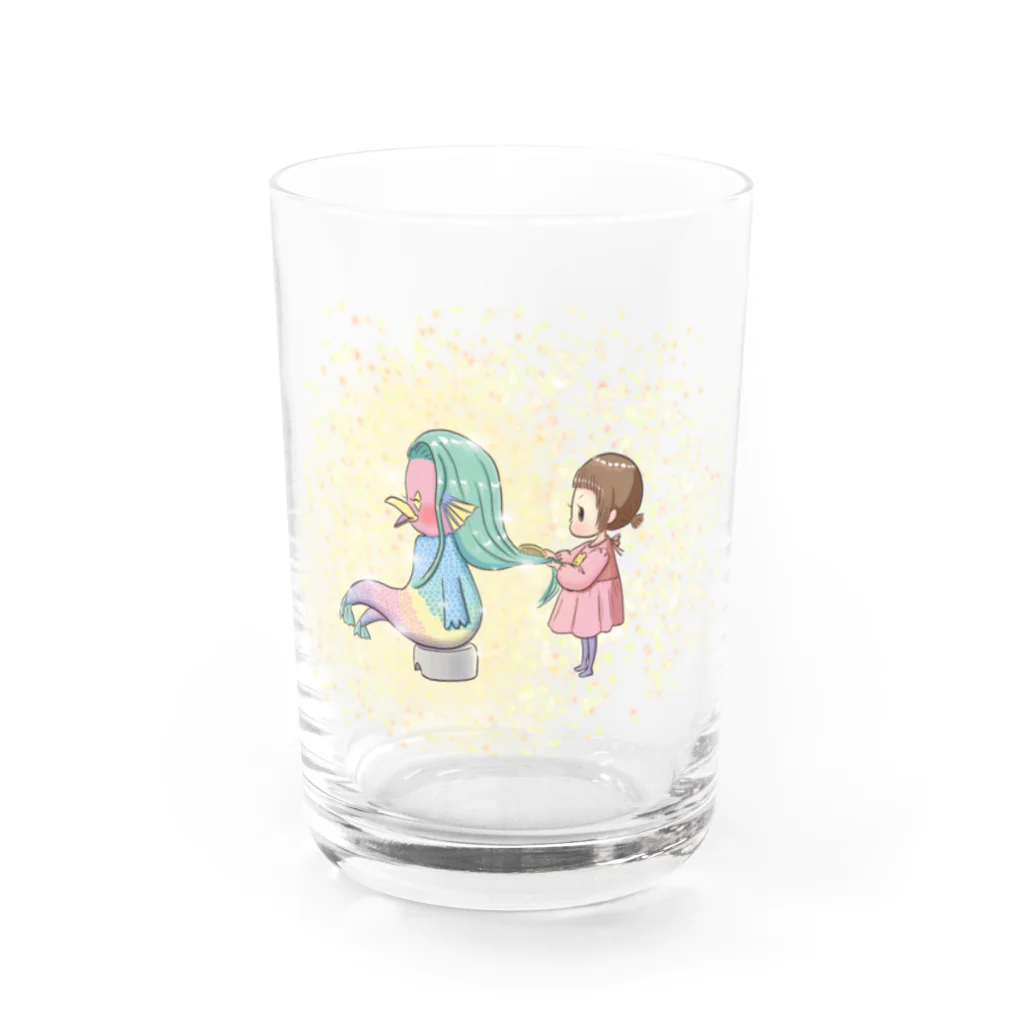 hirakoのアマビエちゃんお願いしますよ Water Glass :front