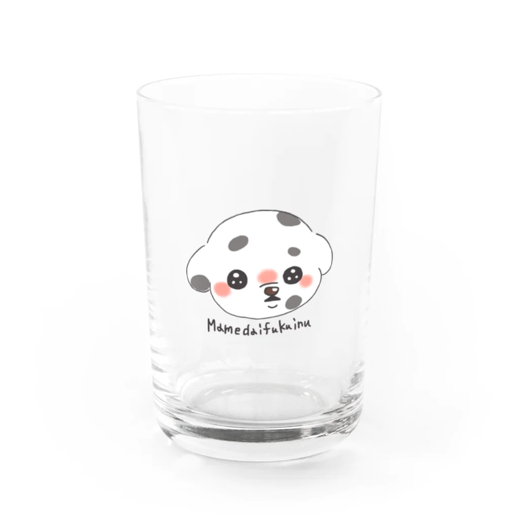 ぽめたにのお店屋さんの豆大福犬 Water Glass :front