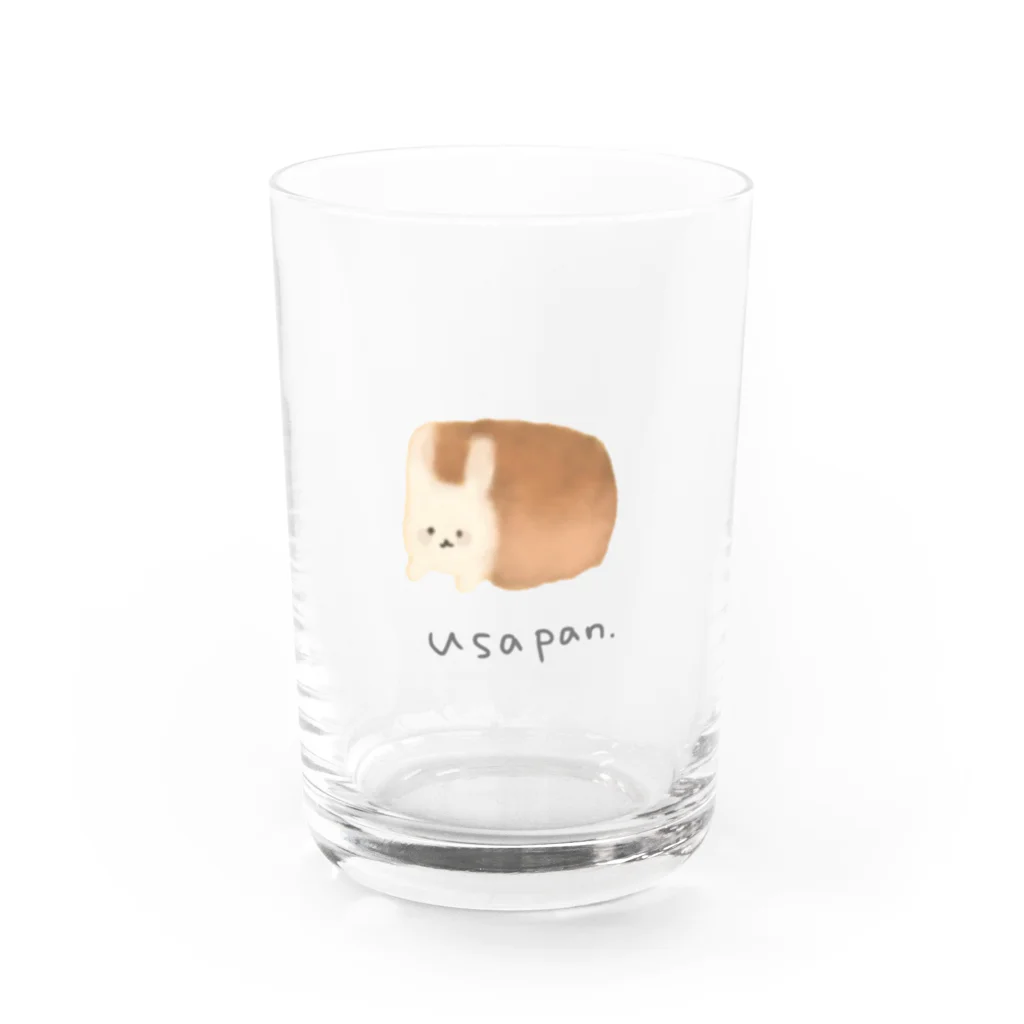 ゆるくて かわいい ANIMAL BAKERYのうさぎ×食パン うさパン Water Glass :front