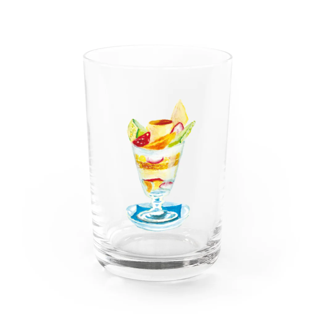 スタジオおやつのパフェ Water Glass :front