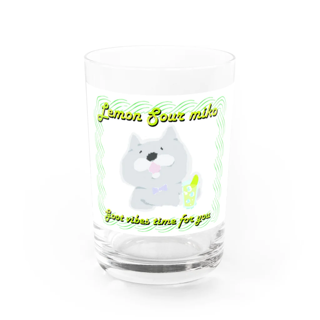 MI-KO KAWAII SAIKYOUのレモンサワーミーコのグラス Water Glass :front