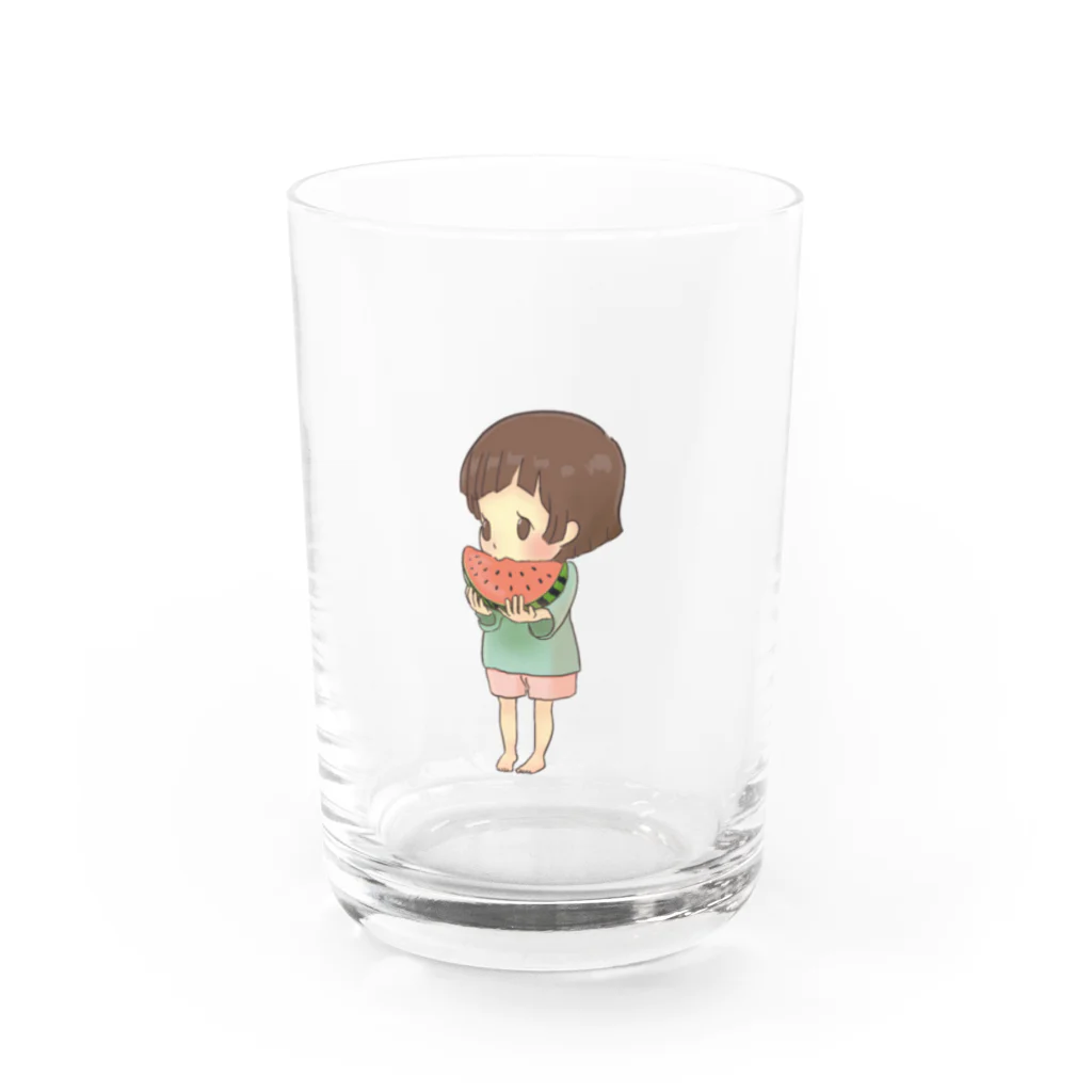 hirakoのスイカの子 Water Glass :front