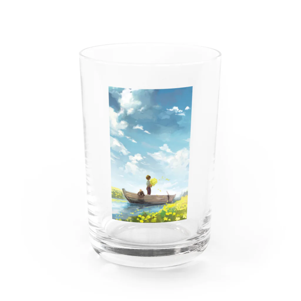 c.p.museumの少年と犬 Water Glass :front