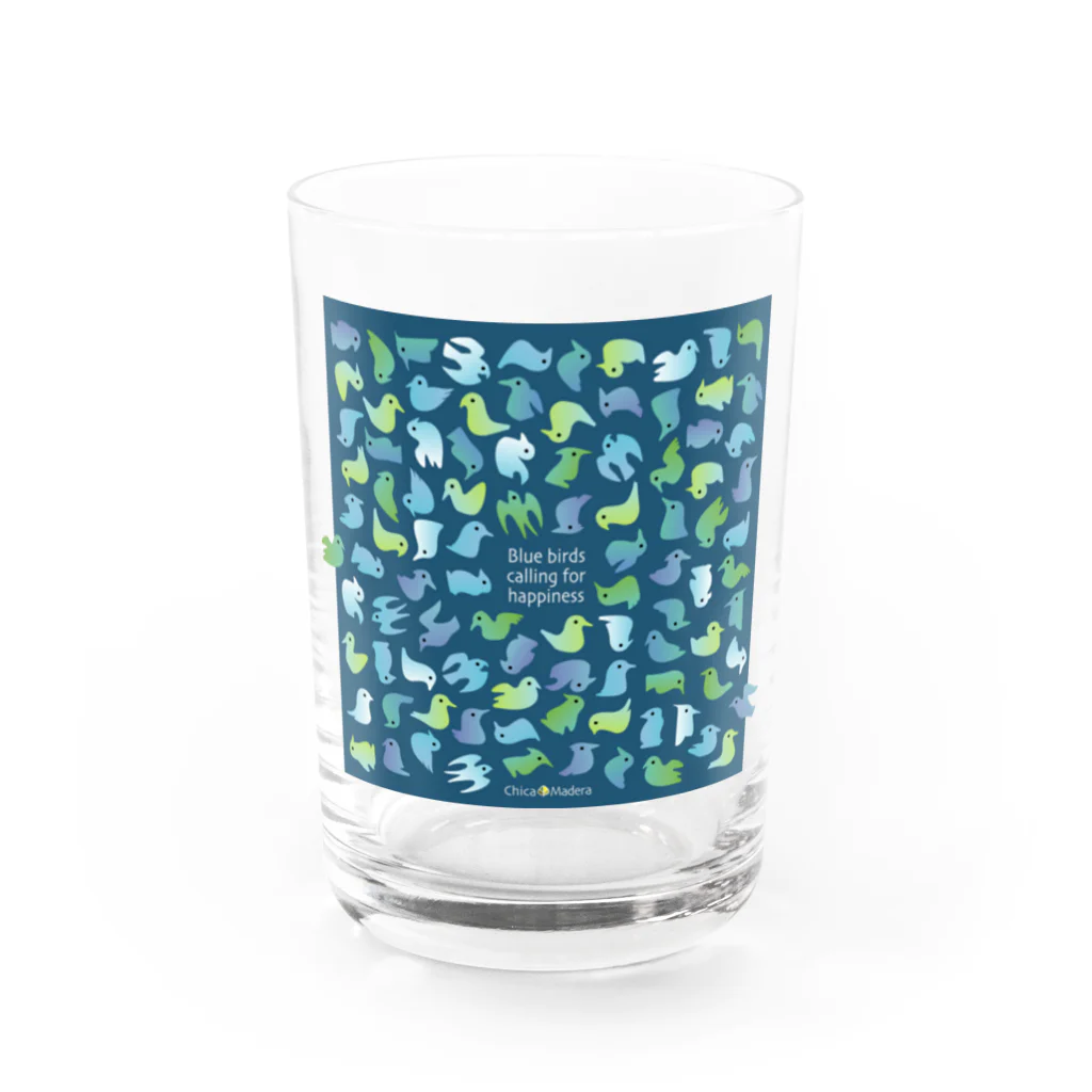 Chica Madera (チカ・マデーラ：小さな木)のBlue Birds Water Glass :front