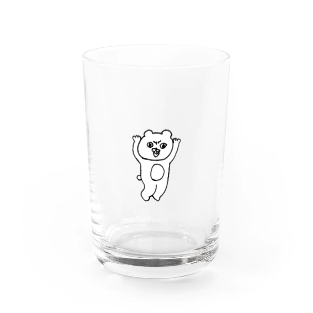 AOLのほんもののくま Water Glass :front