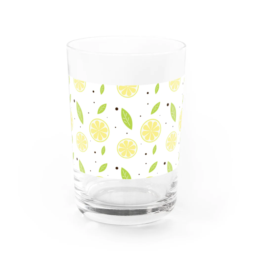 milkteaのれもん Water Glass :front