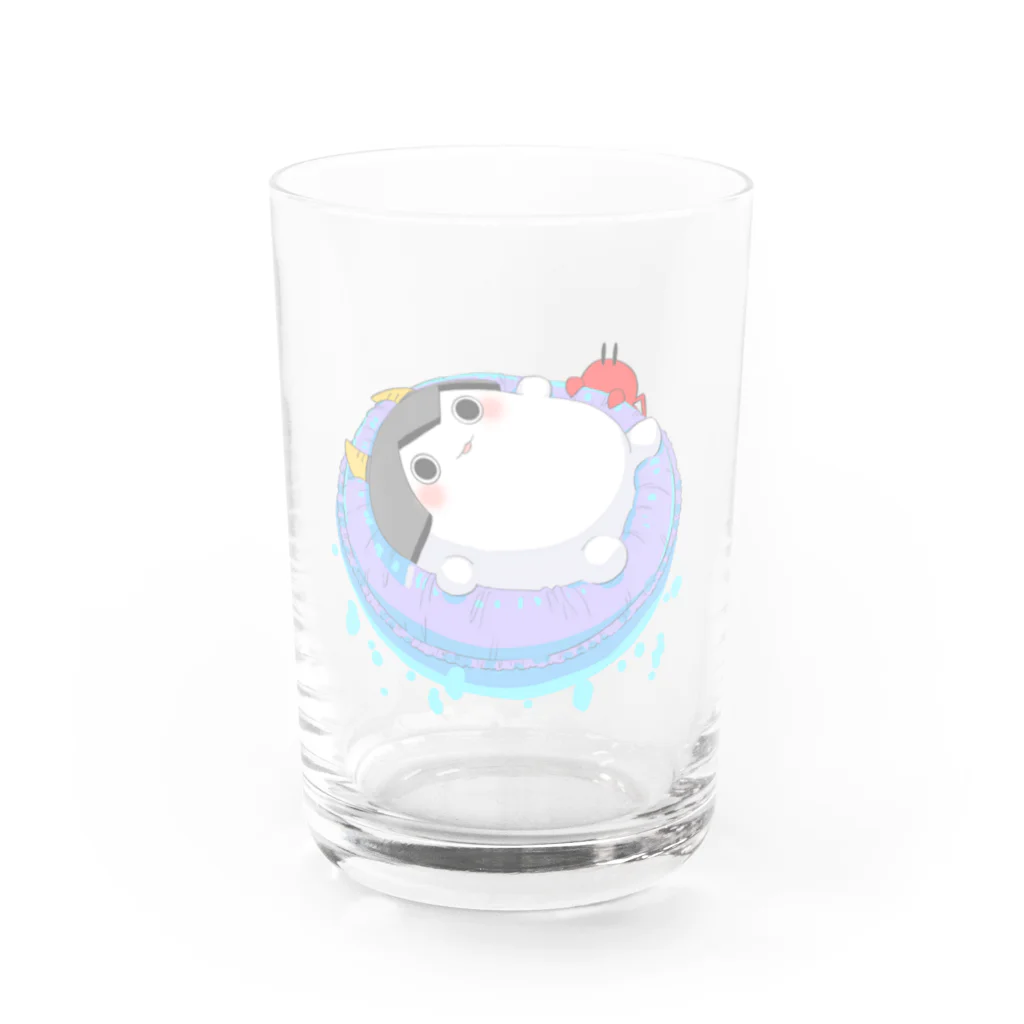 フランス（すこやかドコドコちゃん）のさんぞくとかにの海水浴 Water Glass :front