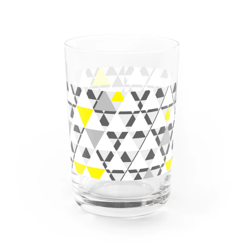 MaiKeLの四重の鱗模様のグラス[黄色] グラス前面