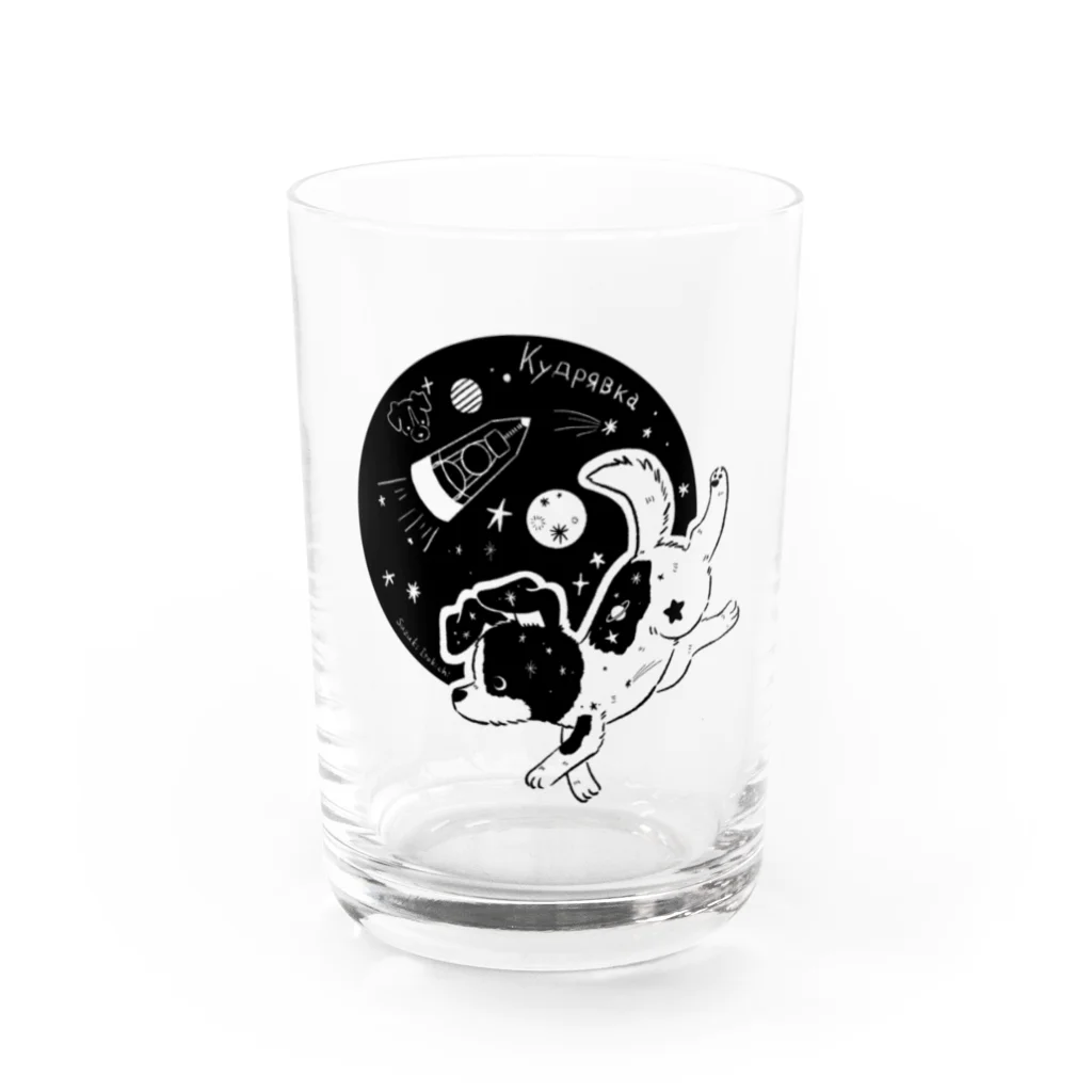 すずきいときちのクドリャフカ-スプートニク2号-(黒) Water Glass :front