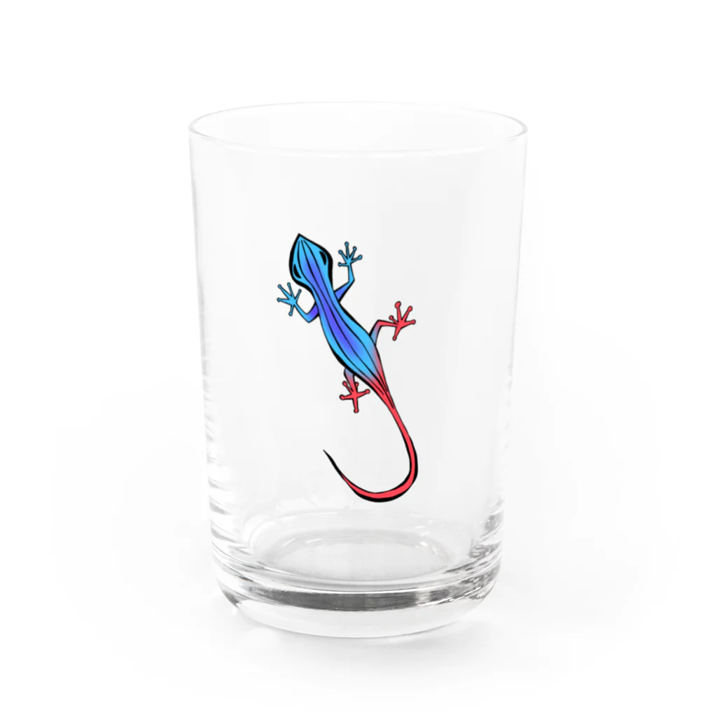 ぱくちのお店のトカゲくん（色違い） Water Glass :front