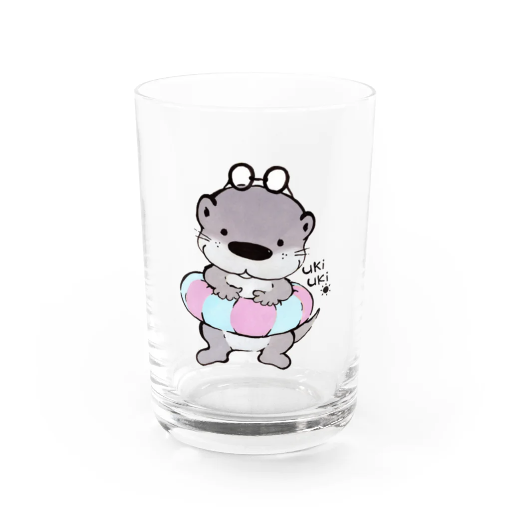 ぶなの森のカワウソくん。 Water Glass :front