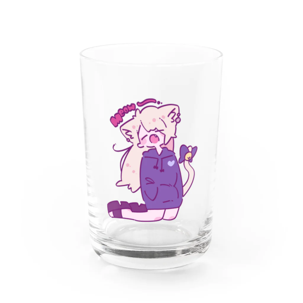 家畜ヘゥスのなにも知らないねこ Water Glass :front