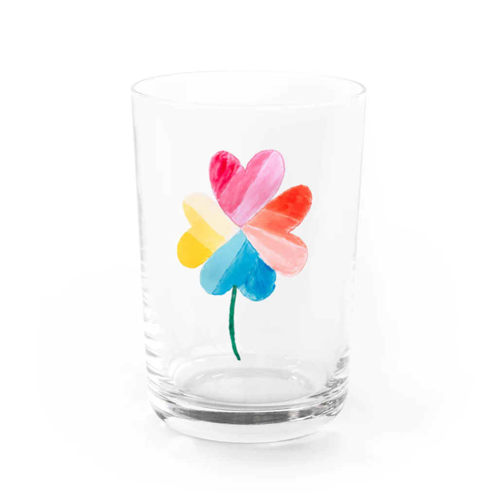 jiminyのハートのクローバー Water Glass :front