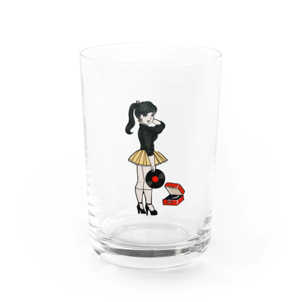 マリーのレコード女の子 Water Glass :front