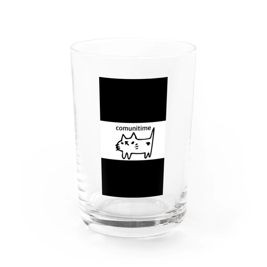 こむにんのコムニタイムのネコ Water Glass :front