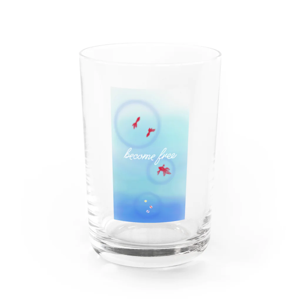 k_iの海の中の金魚鉢　become free Water Glass :front