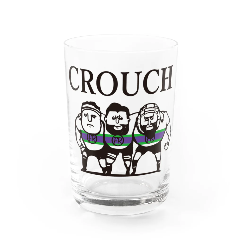 b.n.d [街中でもラグビーを！]バインドの【ラグビー / Rugby】 CROUCH Water Glass :front